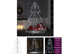 8721031360360 - Weihnachtsbaum in Kegelform 200 LEDs Indoor Outdoor 98x150 cm - Weihnachtsbäume - Weiß - The Living Store