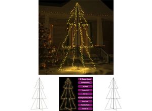 8721031365778 - The Living Store Weihnachtsbaum in Kegelform 300 LEDs Indoor & Outdoor 120x220cm - Weihnachtsbäume - Weiß