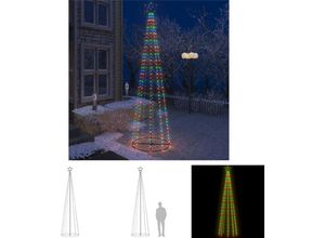 8721031367277 - Weihnachtsbaum in Kegelform 400 LEDs Bunt 100x360 cm - Weihnachtsbäume - Mehrfarbig - The Living Store