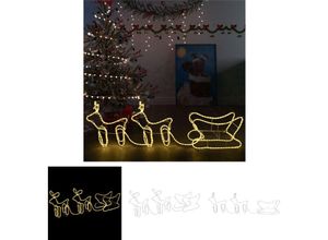 8721031372295 - Rentiere und Schlitten Weihnachtsdekoration Outdoor 576 LEDs - Weihnachtsbeleuchtung - The Living Store