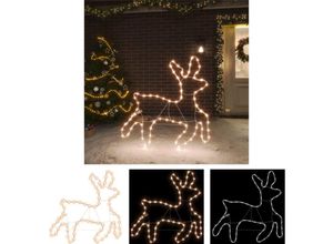 8721031372776 - Devenirriche - The Living Store LED-Silhouette Rentier 72 LEDs Warmweiß 57x55x45 cm - Weihnachtsbeleuchtung