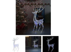 8721031373209 - The Living Store LED-Rentier XXL Acryl Weihnachtsdeko 250 LED 180 cm Mehrfarbig - Weihnachtsbeleuchtung