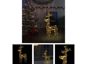 8721031374374 - LED-Rentier Weihnachtsdeko 90 LEDs 60x16x100 cm Acryl - Weihnachtsbeleuchtung - The Living Store