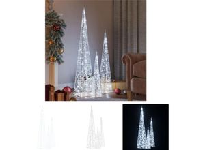 8721031375258 - The Living Store LED-Leuchtkegel-Set Acryl Deko Kaltweiß 60 90 120 cm - Weihnachtsbeleuchtung