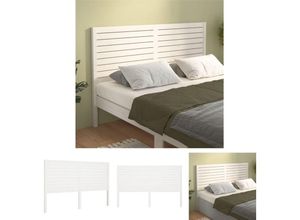 8721031496304 - Kopfteil Weiß 206x4x100 cm Massivholz Kiefer Vidaxl