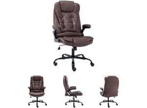 8721031532606 - Bürostuhl Dunkelbraun Wildleder-Optik Vidaxl