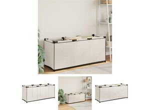 8721031559818 - The Living Store Aufbewahrungsbox Creme 105x345x45 cm Stoff - Aufbewahrungstruhen - Creme