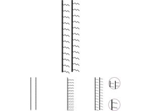8721031561224 - Vidaxl - The Living Store Wand-Weinregal für 24 Flaschen Schwarz Eisen - Weinregale - Schwarz