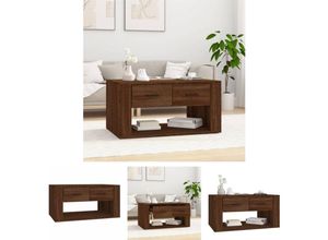 8721031695844 - The Living Store Couchtisch Braun Eichen-Optik 80x50x40 cm Holzwerkstoff - Couchtische - Braun