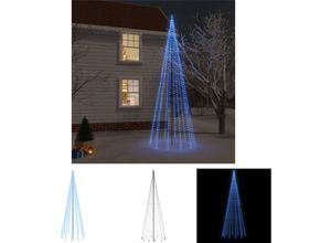 8721032019809 - Prolenta Premium - The Living Store Weihnachtsbaum mit Erdnägeln Blau 732 LEDs 500 cm - Weihnachtsbäume - Blau