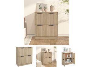 8721032020508 - Vidaxl - The Living Store Sideboard Sonoma-Eiche 60x30x70 cm Holzwerkstoff - Sideboards - Braun