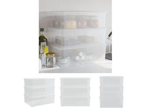 8721032046171 - Aufbewahrungsboxen Kunststoff 3 Stk 25 l Stapelbar - Ordnungshelfer - Transparent - The Living Store