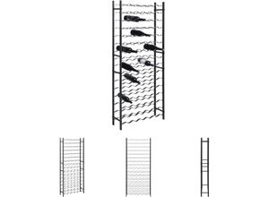 8721032049103 - Vidaxl - The Living Store Weinregal für 96 Flaschen Schwarz Eisen - Weinregale - Schwarz