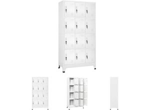 8721032083985 - The Living Store Schließfachschrank mit 12 Fächern 90x45x180 cm - Aufbewahrungsschränke & Schließfächer