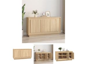 8721032099603 - The Living Store Sideboard Sonoma-Eiche 102x35x55 cm Holzwerkstoff - Sideboards - Braun