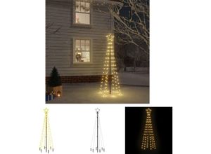 8721032104185 - The Living Store LED-Weihnachtsbaum mit Erdnägeln Warmweiß 108 LEDs 180 cm - Weihnachtsbäume - Weiß