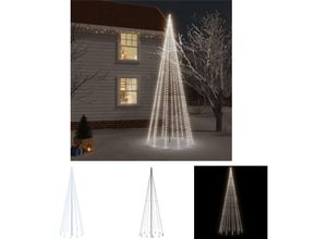 8721032119417 - The Living Store LED-Weihnachtsbaum mit Erdnägeln Kaltweiß 732 LEDs 500 cm - Weihnachtsbäume - Weiß