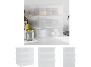 8721032121168 - The Living Store Aufbewahrungsboxen 3 Stk Kunststoff 10 L Stapelbar - Ordnungshelfer - Transparent