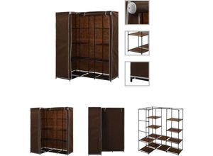 8721032154944 - The Living Store Eckkleiderschrank Braun 130 x 87 x 169 cm - Kleiderschränke