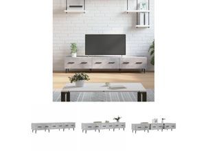 8721032162574 - Jinlefu - The Living Store TV-Schrank Betongrau 150x36x30 cm Holzwerkstoff - TV-Möbel - Grau