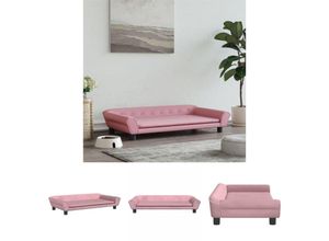 8721032176465 - Vidaxl - Hundebett Rosa 100x50x21 cm Samt