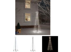 8721032194971 - The Living Store LED-Weihnachtsbaum mit Erdnägeln Kaltweiß 108 LEDs 180 cm - Weihnachtsbäume - Weiß