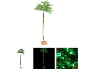 8721032252398 - The Living Store Künstliche Palme mit 252 LEDs Warmweiß 400 cm - Weihnachtsbäume - Weiß