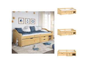 8721032673339 - Betten & Bettgestelle - Living Tagesbett mit 3 Schubladen IRUN 90x200 cm Massivholz Kiefer