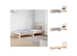 8721032725120 - Betten & Bettgestelle - Living Tagesbett Ausziehbar 2x(90x190) cm Massivholz Kiefer