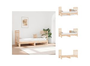 8721032740239 - Vidaxl - Betten & Bettgestelle - Living Tagesbett Ausziehbar 2x(90x190) cm Massivholz Kiefer - Braun