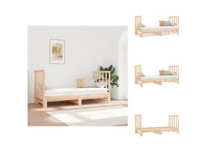 8721032790616 - Vidaxl - Betten & Bettgestelle - Living Tagesbett Ausziehbar 2x(90x190) cm Massivholz Kiefer - Braun