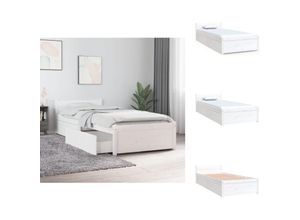 8721032845095 - Betten & Bettgestelle - Living Bett mit Schubladen Weiß 75x190 cm - Weiß