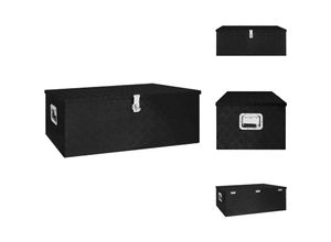 8721032878659 - Vidaxl - Werkzeugkästen - Living Aufbewahrungsbox Schwarz 100x55x37 cm Aluminium - Schwarz