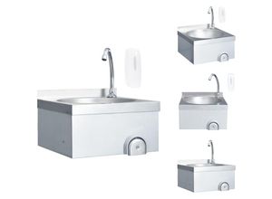 8721032917174 - Küchenspülen & Spülbecken - Living Handwaschbecken mit Wasserhahn und Seifenspender Edelstahl - Silber