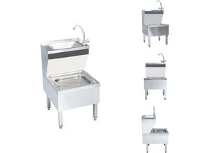 8721032917976 - Vidaxl - Küchenspülen & Spülbecken - Living Gastro-Handwaschbecken mit Wasserhahn Freistehend Edelstahl - Silber