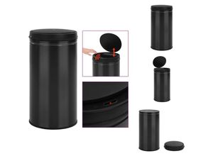 8721032939701 - Vidaxl - Mülltonnen & Abfalleimer - Living Automatischer Sensor-Mülleimer 60 l Kohlenstoffstahl Schwarz - Schwarz