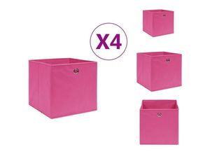 8721032945610 - Vidaxl - Ordnungshelfer - Living Aufbewahrungsboxen 4 Stk Vliesstoff 28x28x28 cm Rosa - Rosa