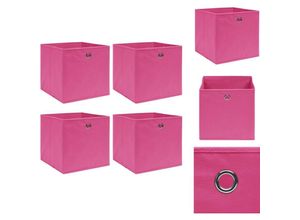 8721032946563 - Vidaxl - Ordnungshelfer - Living Aufbewahrungsboxen 4 Stk Rosa 32x32x32 cm Stoff - Rosa