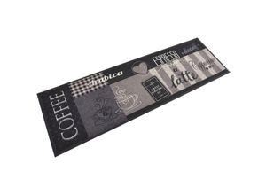 8721036795785 - Prolenta Premium - Küchenteppich Waschbar Coffee Schwarz 60x180 cm - Mehrfarbig