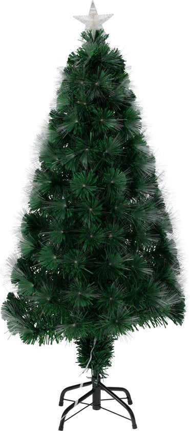 8721037226455 - Weihnachtsdekoration Glasfaser-Weihnachtsbaum - Sterne led Lichter und Spike - 60 cm - 8 Funktionen