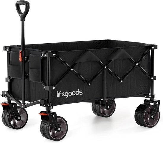 8721055560258 - Wagon - XL - faltbar - 200L - 150KG Tragfähigkeit - Schwarz