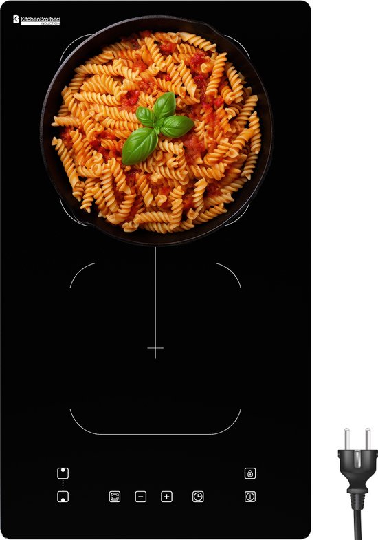 8721055561125 - Induktionskochfeld - Einbau-Induktionskochfeld - 30 cm - 2 Zonen - 1x Flexzone - 1 Phase - bis zu 3300W - Schwarz