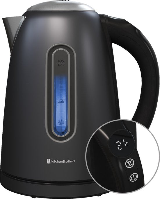 8721055561316 - - Wasserkocher - Mit Temperaturregelung - Elektrisch - Mit Kalkfilter - 17L - Schwarz RVS