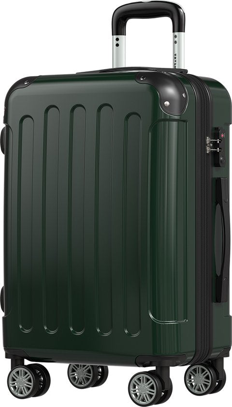 8721055561460 - Handgepäck Koffer - 45L - TSA Zahlenschloss - Leichtgewicht - erweiterbar - Trolley - 54x36x22cm - Dunkelgrün