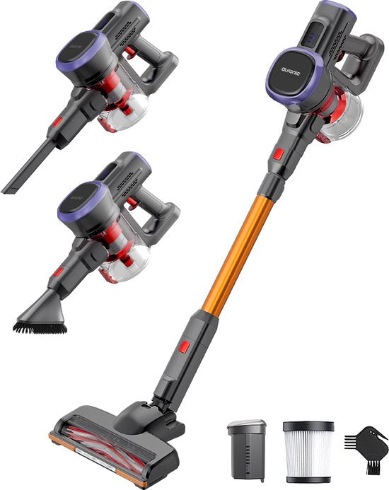 8721055562153 - Stabstaubsauger Cordless - Selbststehender Stabstaubsauger - Ohne Beutel - 220W - Staubsauger - Grau Orange