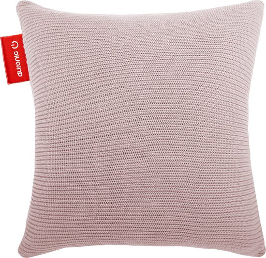 8721055563198 - Heat Pillow - Gestrickt - 45x45 CM - Kabelloses Wärmekissen - Wiederaufladbar - Elektrisches Kissen - Infrarot - Pink