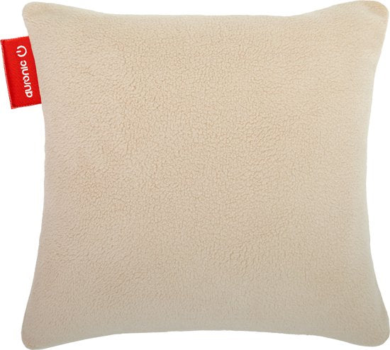 8721055563228 - Wärmekissen - Sherpa Fleece - 45x45 - Kabellos - Wiederaufladbar - Elektrisches Kissen - Infrarot - Beige