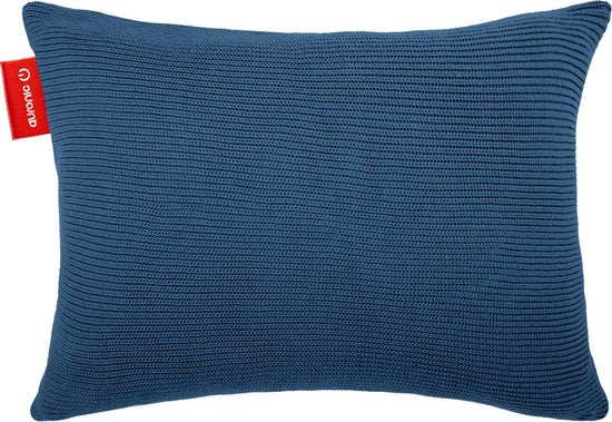 8721055563389 - Wärmekissen - Gestrickt - 45x60 CM - Wärmekissen Kabellos - Wiederaufladbar - Elektrisches Kissen - Infrarot - Blau Grau