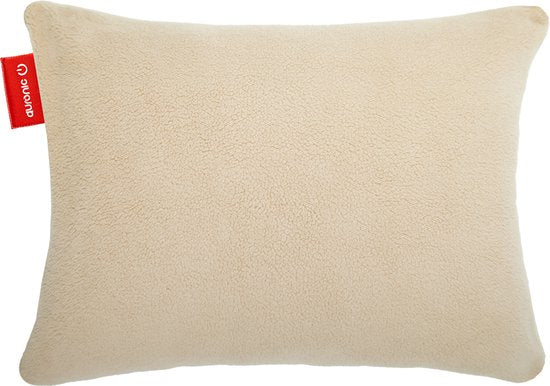 8721055563402 - Wärmekissen - Sherpa Fleece - 45x60 - Kabellos - Wiederaufladbar - Elektrisches Kissen - Infrarot - Beige