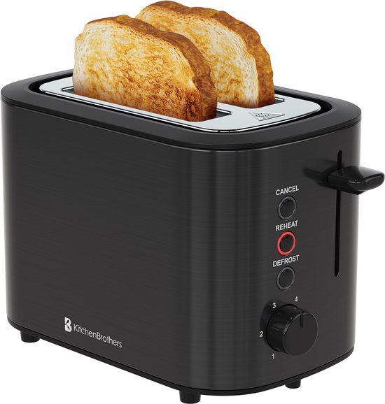 8721055563693 - Toaster - Toaster - 6 Heizstufen - 2 extra lange Schlitze - 820W - Grau